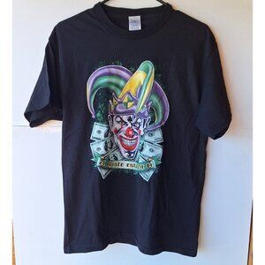 Vintage Y2K Mardi Grass Style “El chiste esta en ti “ Black  Size Medium T-Shit